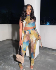 Fashion Print Two Piece Pants Set OYF-8315