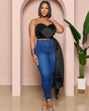 Fashion Irregular Chest Wrap Top FNN-8699