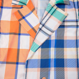 Fashion Casual Plaid Print Long Coat GLF-08031