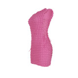 Fashion Sexy Side Tie Mini Dress FENF-264
