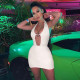 Solid Sexy Halter Mini Dress GLF-07009