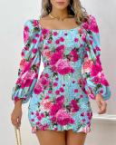 Plus Size Fashion Print Dress GSRX-9013