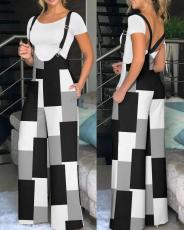 Plus Size Fashion Print Sling Jumpsuits GSRX-9014