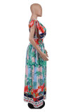Casual Sleeveless Print Maxi Dress XHXF-344