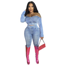 Casual Print Two Piece Pants Set YNSF-1883