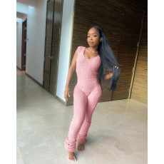 Fashion Sleeveless Solid Jumpsuit DDF-88195