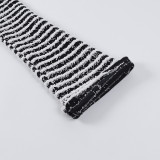 Fashion Knitted Striped Slim Casual Pants FL-22342
