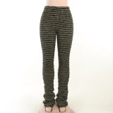 Fashion Knitted Striped Slim Casual Pants FL-22342