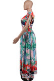 Casual Sleeveless Print Maxi Dress XHXF-344