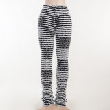 Fashion Knitted Striped Slim Casual Pants FL-22342