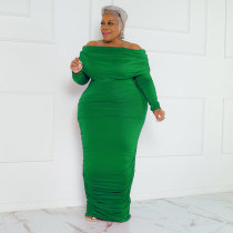 Plus Size Fashion Sexy Solid Maxi Dress OSIF-22545