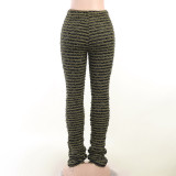 Fashion Knitted Striped Slim Casual Pants FL-22342