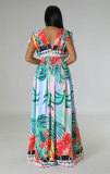 Casual Sleeveless Print Maxi Dress XHXF-344