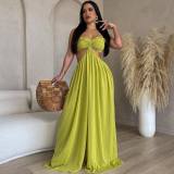 Chiffon Backless Wide Leg Jumpsuit ZSD-0576