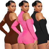Rib Sexy Solid Rompers ME-8288