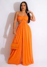 Chiffon Backless Wide Leg Jumpsuit ZSD-0576