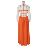 Chiffon Backless Wide Leg Jumpsuit ZSD-0576