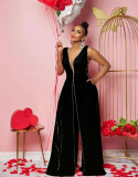 Fashion Solid Color Sleeveless Jumpsuit MOF-8917