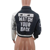 Fashion Casual Printed Baseball Coat TK-6278