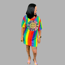 Casual Cute Print Mini Dress DMF-8187