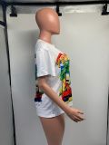 Printed Casual Short Sleeve T-shirt GDNY-1013