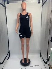 Fashion Slim Print Sleeveless Rompers GDNY-2120