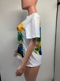 Printed Casual Short Sleeve T-shirt GDNY-1013