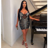 Sexy Hot Diamonds Sling Mini Dress NY-2676