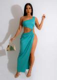 Sexy One Shoulder Split Maxi Dress BS-1336