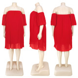 Plus Size Fashion Chiffon Midi Dress ASL-7088