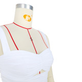 Fashion Ruched Slim Sling Top ASL-6636