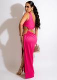 Sexy One Shoulder Split Maxi Dress BS-1336