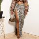 Fashion Camouflage Pocket Split Skirt ZSD-0574
