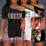 Plus Size Fashion Print Two Piece Set NY-10408