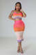 Color Black Sling Top And Skirt Two Piece Set OSM-4384