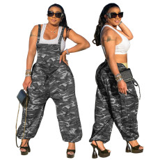Fashion Camouflage Printed Loose Jumpsuit XHSY-19546