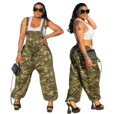 Fashion Camouflage Printed Loose Jumpsuit XHSY-19546
