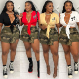 Fashion Camouflage Print Culottes BN-9411