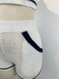 Sports Casual Crop Top Shorts Two Piece Set GWDS-230382