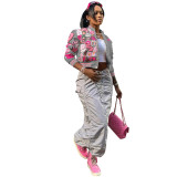 Printed Casual Fashion Baseball Coat CH-23012