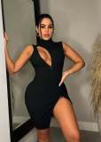 Sleeveless Zip Slim Fit Sexy Dress ME-8291