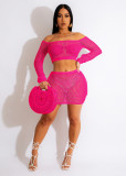 Solid Hollow Beach Skirt Suit ZSD-0253