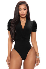 Sexy Solid Short Sleeve Bodysuits MZ-2782