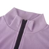 Fashion Zipper Sleeveless Rompers MZ-2786
