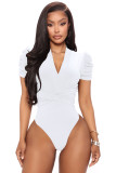 Sexy Solid Short Sleeve Bodysuits MZ-2782