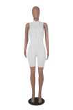 Fashion Zipper Sleeveless Rompers MZ-2786