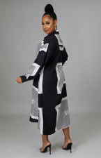 Casual Color Block Long Shirt XHXF-946