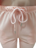 Contrast Hooded Top And Pants Two Piece Set CM-8668