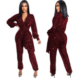 Sexy V-neck Long Sleeve Jumpsuit SMR-10826