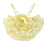 Sexy Solid Color Flower Wrap Chest Tops ASL-6638